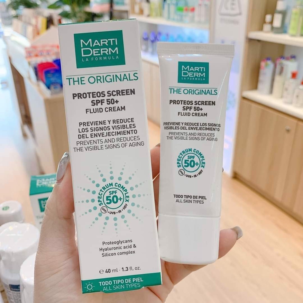 Kem Chống Nắng Phổ Rộng Ngừa Lão Hóa, Phòng Chống Nám Quay Lại MartiDerm The Originals Proteos Screen SPF50+ 40ml