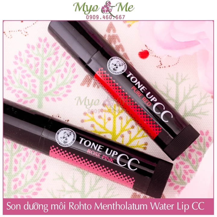 Son dưỡng môi có màu chống nắng, son BTS dùng Rohto Mentholatum Water Lip Tone Up CC Nhật Bản - SPF20/PA++++ 4.5g