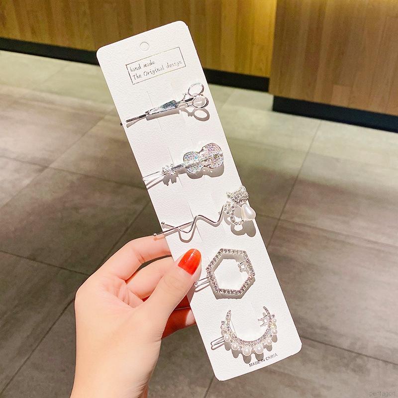 Set 5 Kẹp Tóc Hoạt Hình Xinh Xắn Dành Cho Bé Gái