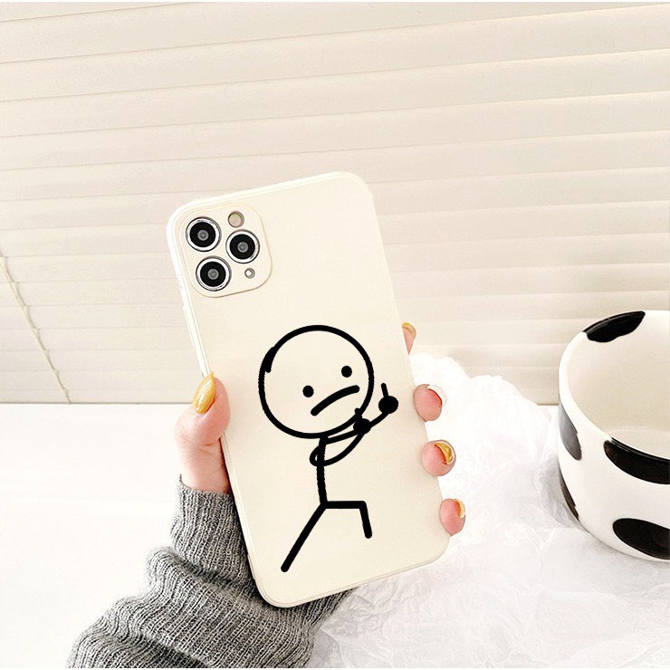 Ốp lưng BVC cạnh vuông người que 5 6 5s/6/6plus/6s/6splus/7/7plus/8/8plus/x/xr/xs/11/12/pro/promax/13/13Promax/14Promax