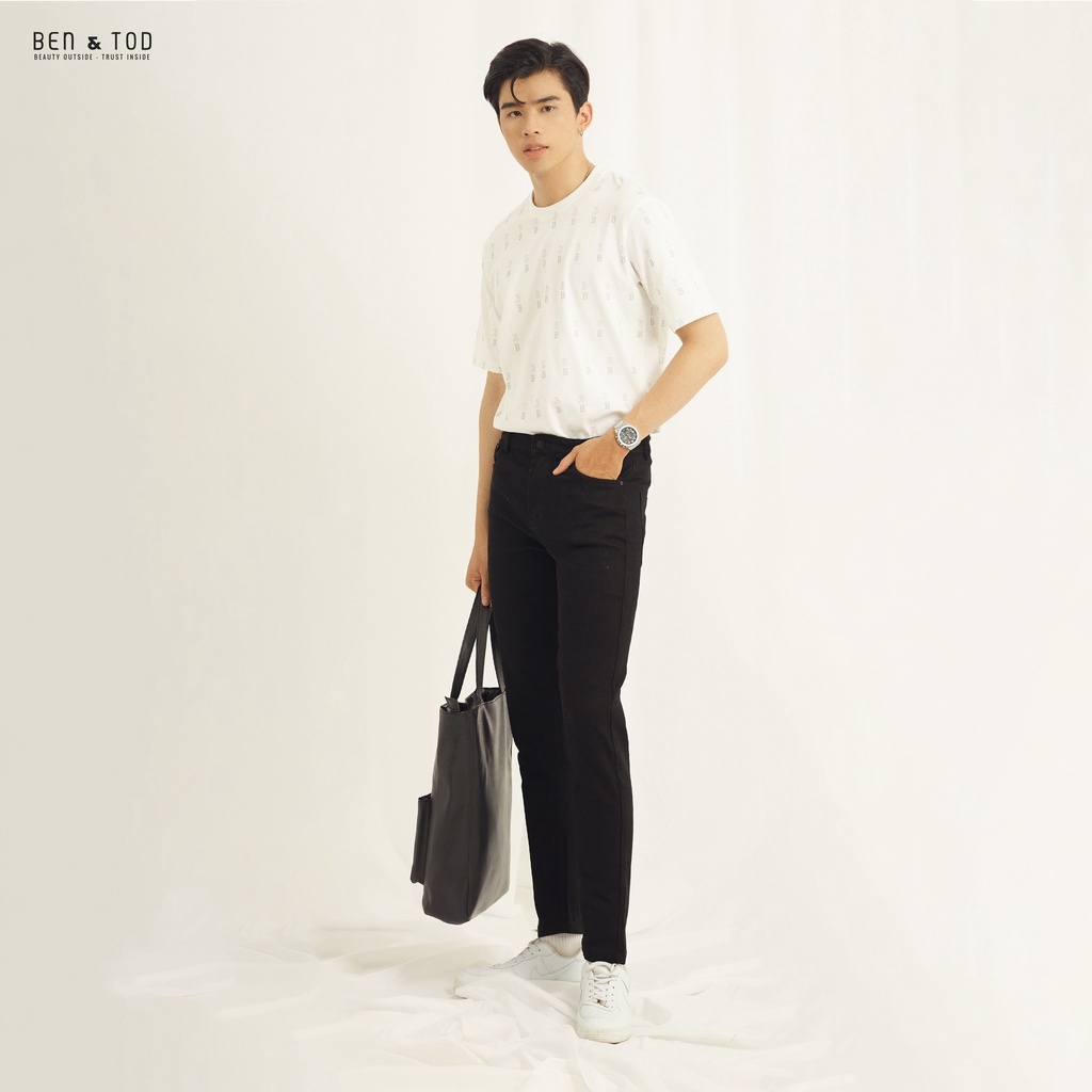 Áo thun nam cổ tròn BEN &amp; TOD R1210BB108 vải cotton 100% cao cấp, nam tính, trẻ trung, thanh lịch