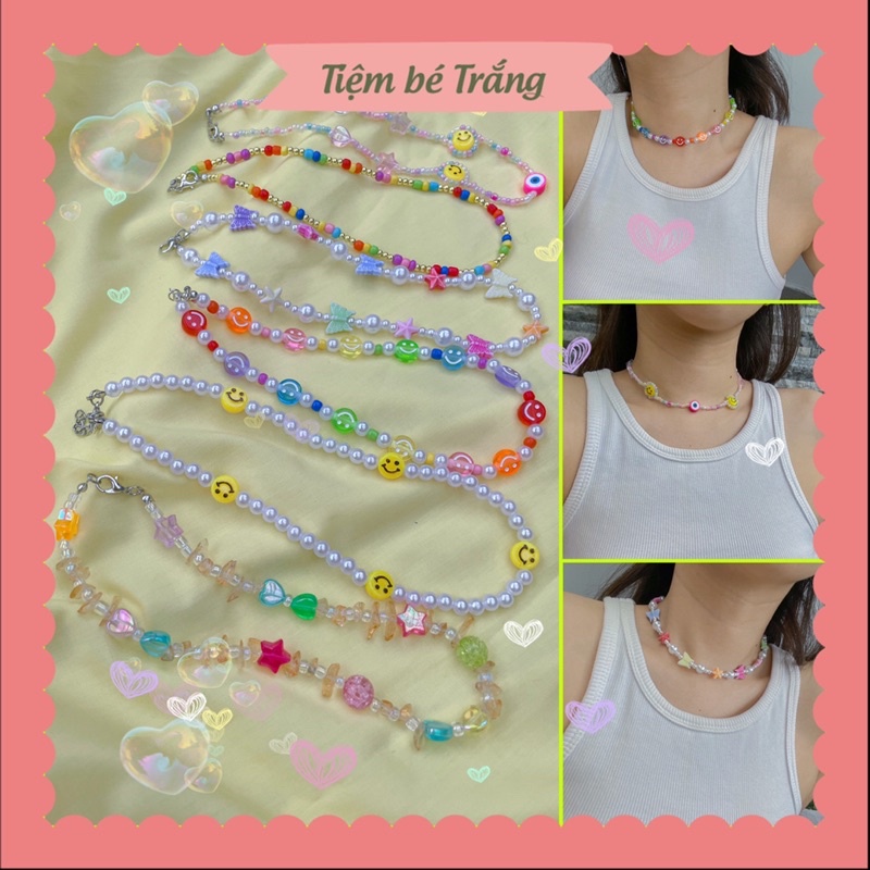 👑 Dây Chuyền Hạt Đủ Màu Phong Cách Hàn Quốc
