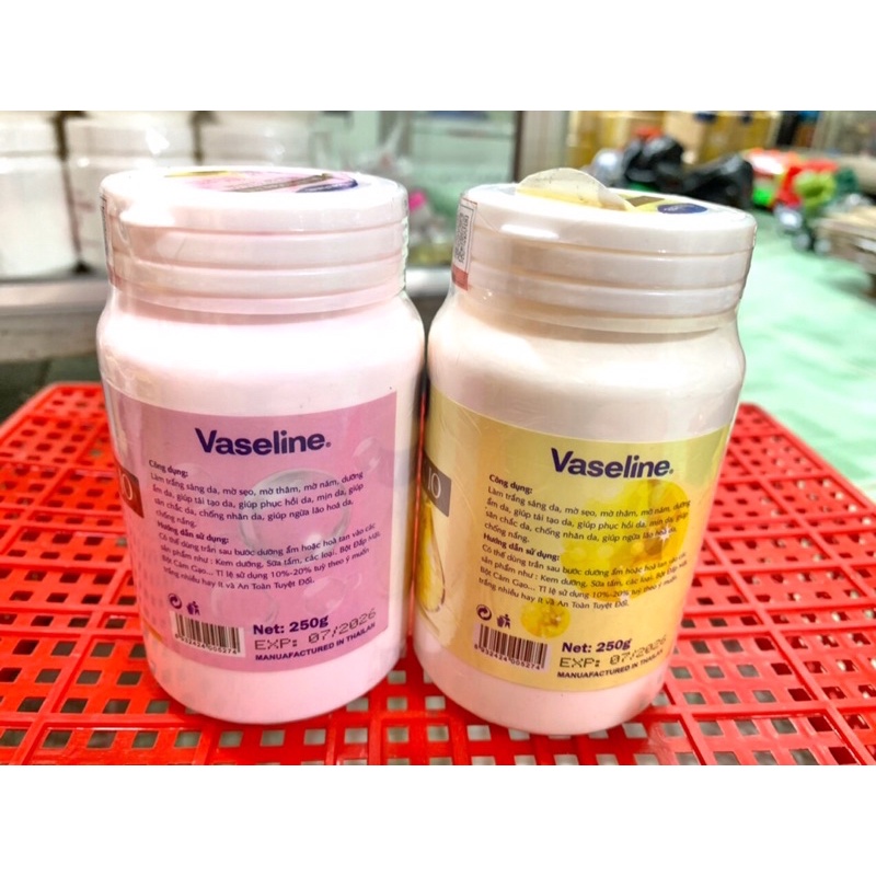 Kem siêu kích trắng x10 vaseline Thái Lan ngày và đêm hủ 250g