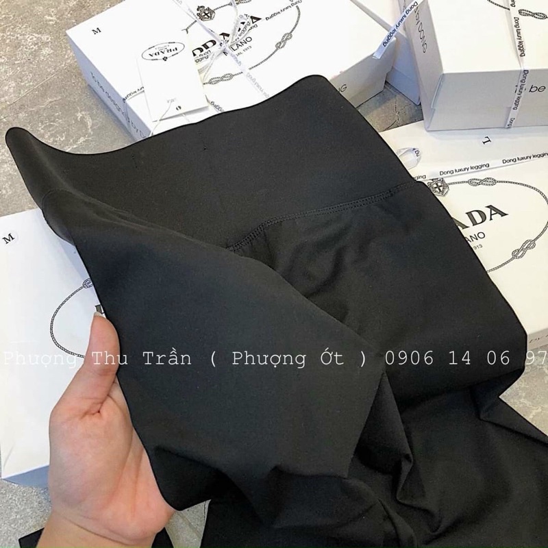 Quần legging nữ cạp cao chất umi loại 1 gen bụng cho nữ - Full hộp vàng