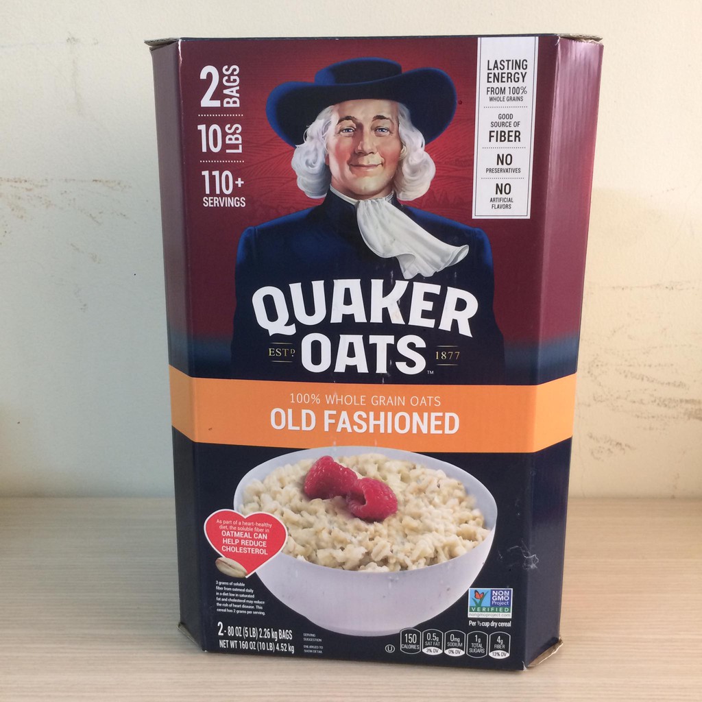 Yến Mạch Nguyên Cám - Quaker Oats Old Fashioned 4,5 kg.