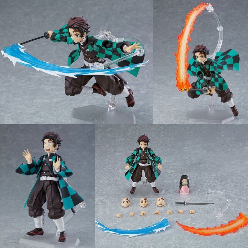 14cm Figma Kimetsu no Yaiba Anime Figure #498-DX Demon Slayer Tanjiro Kamado Action Figure 508-D X Nezuko Figurine Model Doll Toy