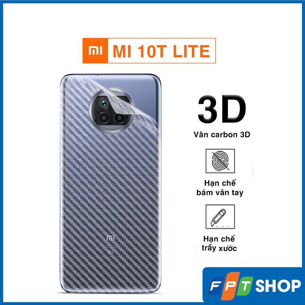 Dán lưng Mi 10T Lite vân Carbon 3D tản nhiệt tốt – Dán lưng vân Carbon Xiaomi Mi 10T Pro