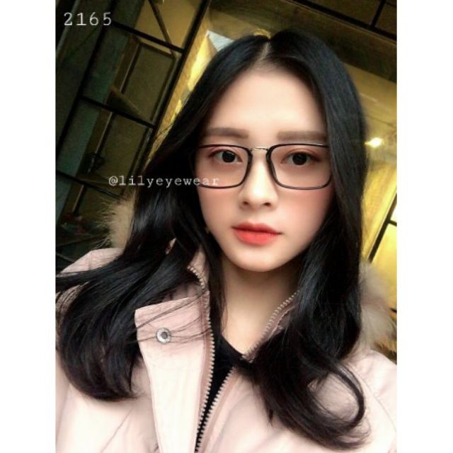 [Fullbox] GỌNG CẬN DẺO 2165 KÍNH CẬN NỮ GỌNG KIM LOẠI NHỰA FORM VUÔNG ÔM KHUÔN MẶT NHIỀU MÀU ĐEO GIẢ CẬN