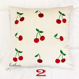 Gối tựa sofa trang trí (vỏ gối chưa kèm ruột) - Cherry