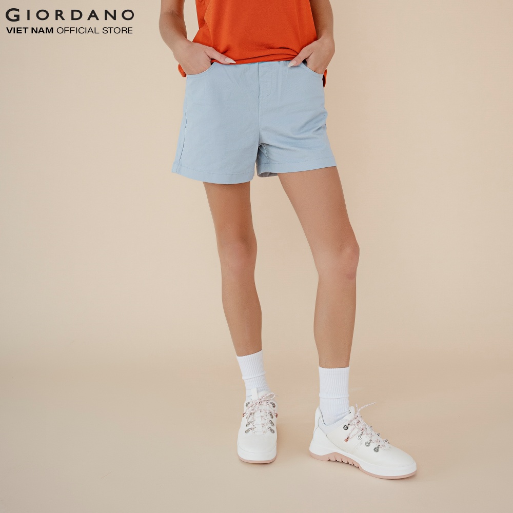 Quần Jeans Shorts Nữ Lưng Thun Giordano 05401209