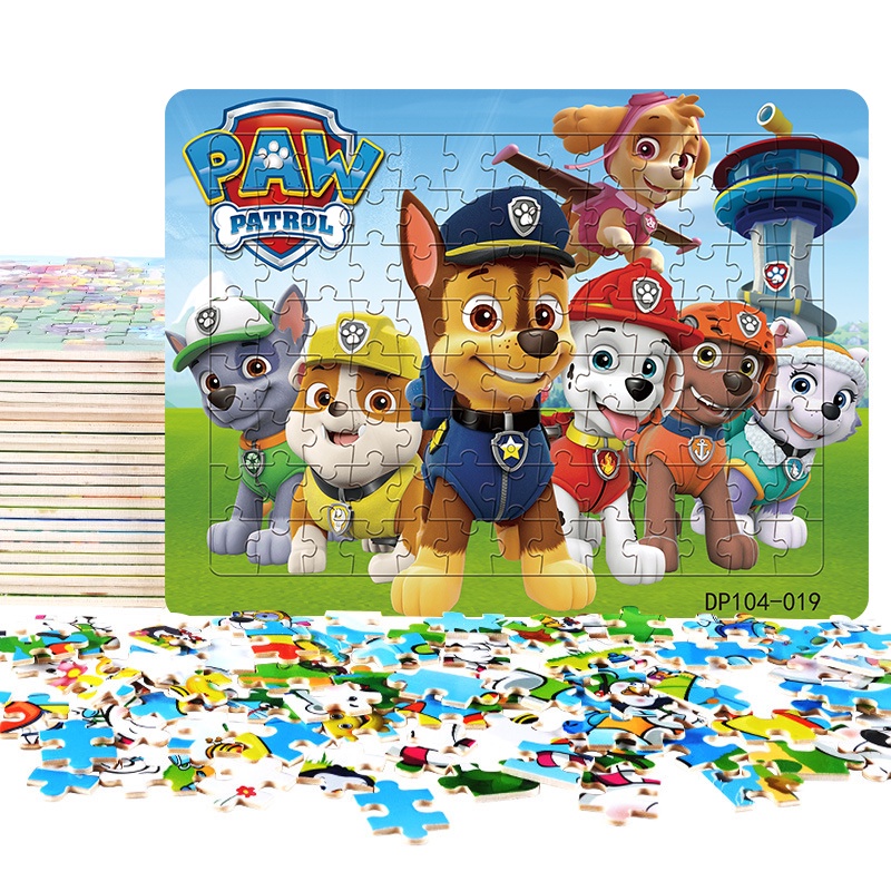 Bộ Đồ Chơi Xếp Hình Paw Patrol 104 Mảnh Cho Bé