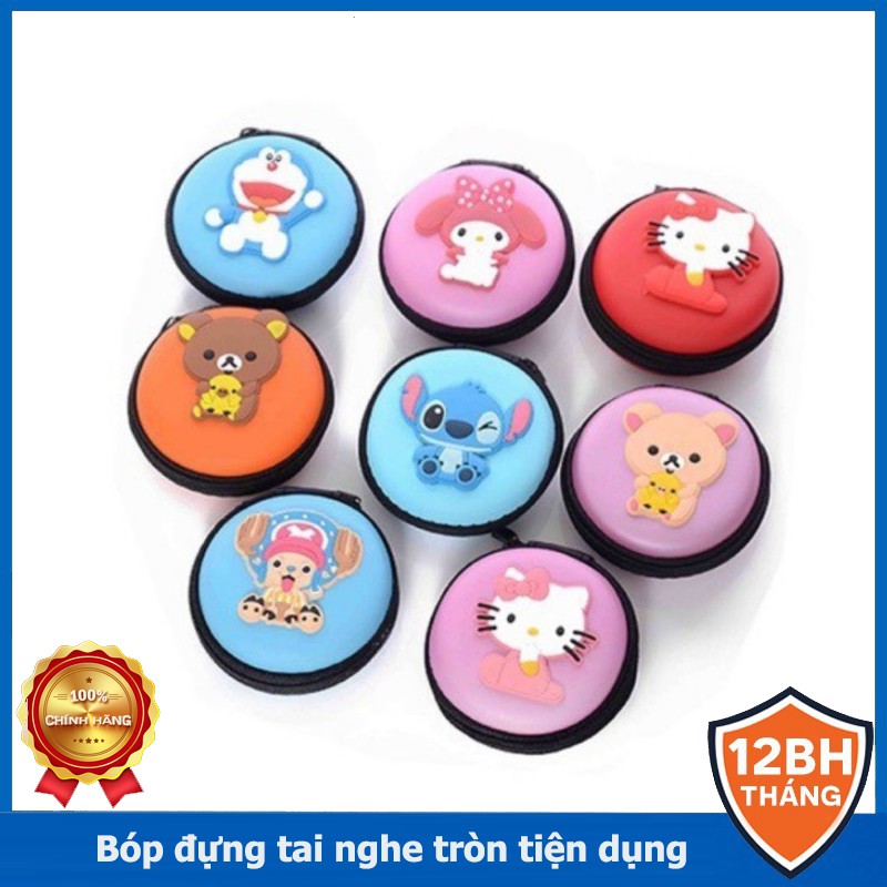 Bóp đựng tai nghe, cáp sạc, củ sạc iPhone [Tròn]