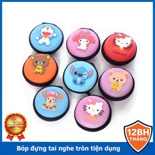 Bóp đựng tai nghe, cáp sạc, củ sạc iPhone [Tròn]