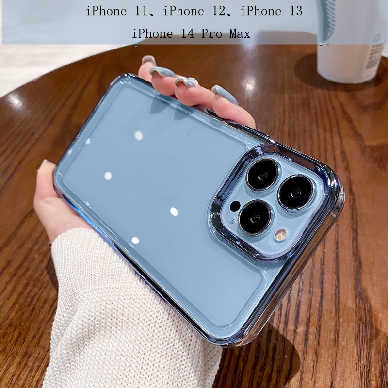 Ốp Điện Thoại Trong Suốt Chống Sốc Nút Kim Loại Cho IPhone 14 Pro MAX 13 12 11 Pro MAX XS MAX XR X 7 + 8 Plus Gen2