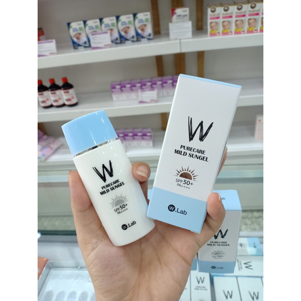 Gel chống nắng dưỡng da W.lab Purecare Mild Sungel dưỡng da SPF50+ PA++++ chai 50ml