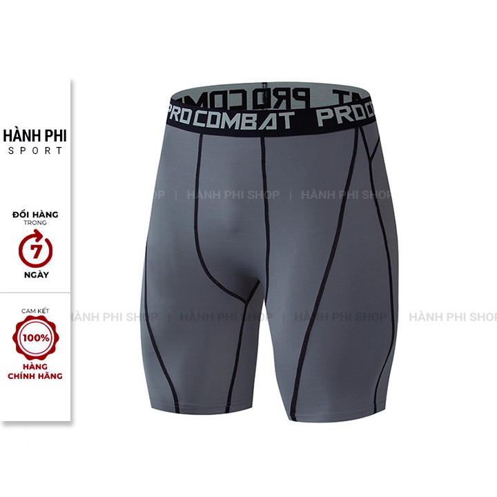 Quần Legging thể thao nam PRO COMBAT Dáng ngắn - Quần giữ nhiệt nam dạng đùi chuyên GYM Bóng Rổ Đá Banh QL01 | BigBuy360 - bigbuy360.vn