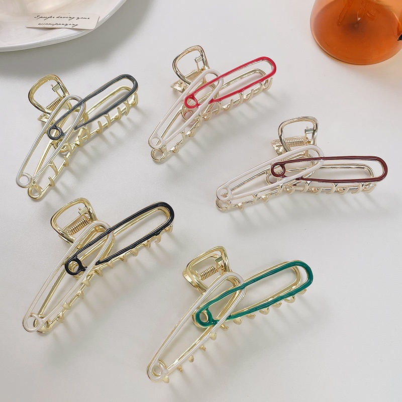 Kẹp Tóc Kim Loại Đơn Giản Sáng Tạo Phong Cách Hàn Quốc Cho Nữ