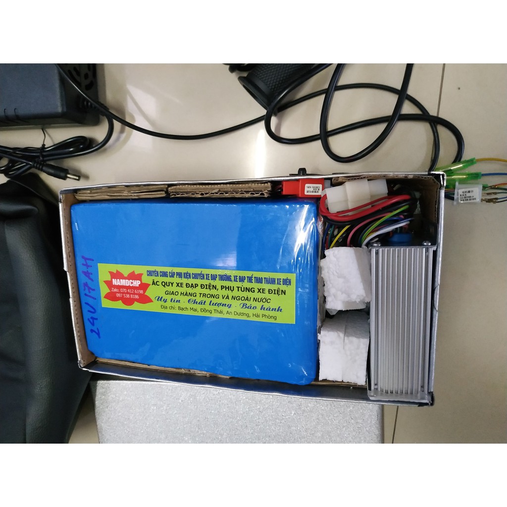 Siêu khủng Khối pin lithium ion panasonic 24v15ah, chuyên dùng cho xe đạp điện, xe điện 24v các loại