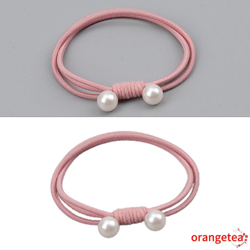 Dây buộc tóc bằng nylon siêu mềm co giãn màu trơn cho nữ