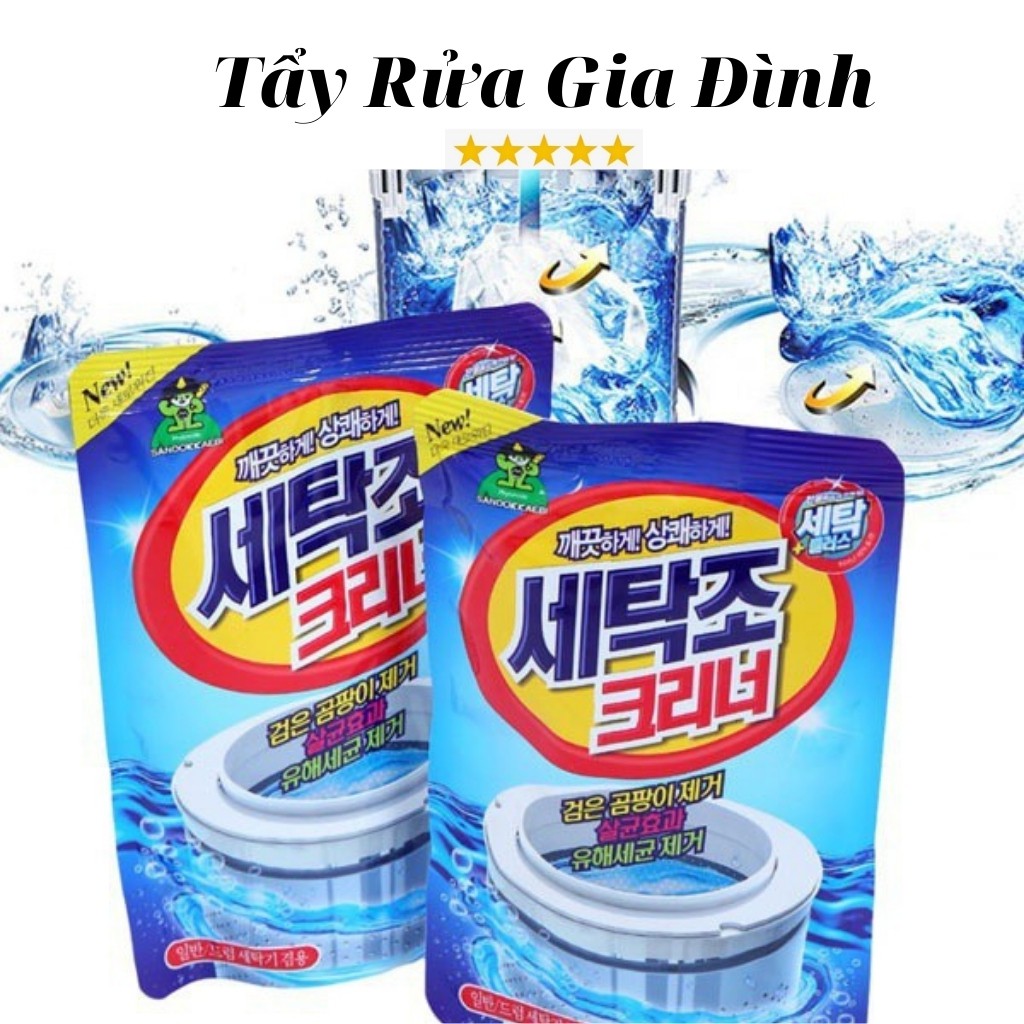 Tẩy Lồng Máy Giặt TikTak 450g Công Nghệ Hàn Quốc Đánh Bay Mảng Bám Khử Sạch Mùi Hôi Dễ Dàng Sử Dụng Không Bào Mòn
