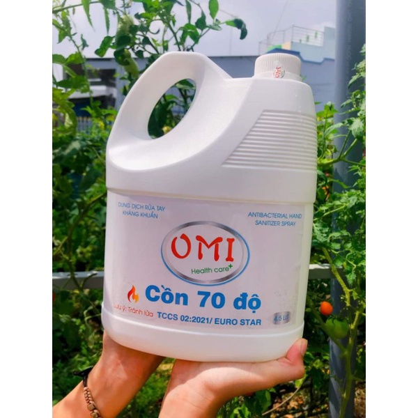 Cồn 70 độ OMI can 5 Lít - Cồn Ethanol 70, 90 độ rửa tay sát khuẩn vệ sinh dụng cụ