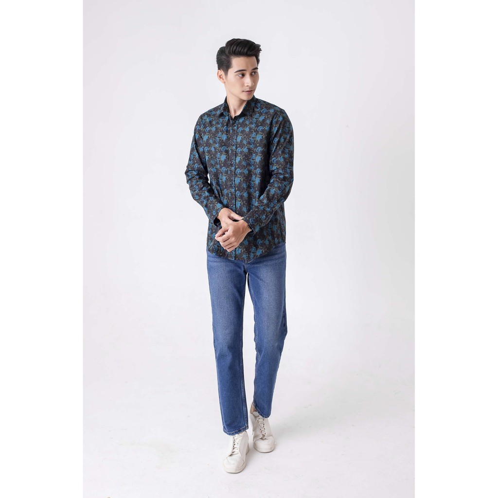 Áo sơ mi nam Aristino họa tiết hoa hồng trẻ trung, thời thượng - ALSM2609
