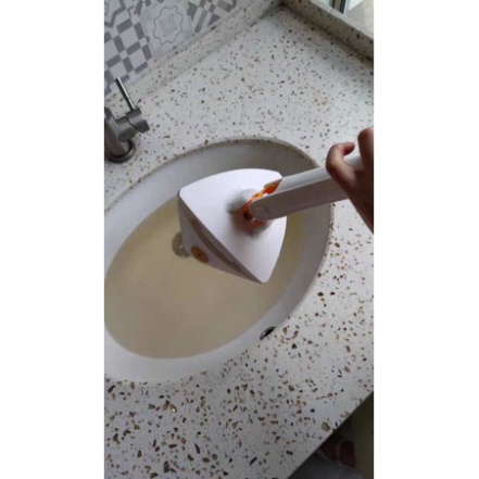 Cây lau nhà tam giác Cây lau kính lau trần xoay 360 độ đa năng tiện dụng tự vắt (Loại 1)