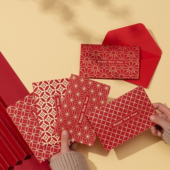 Thiệp Chúc Mừng Năm Mới Phong Cách Hàn Quốc Sáng Tạo Diy