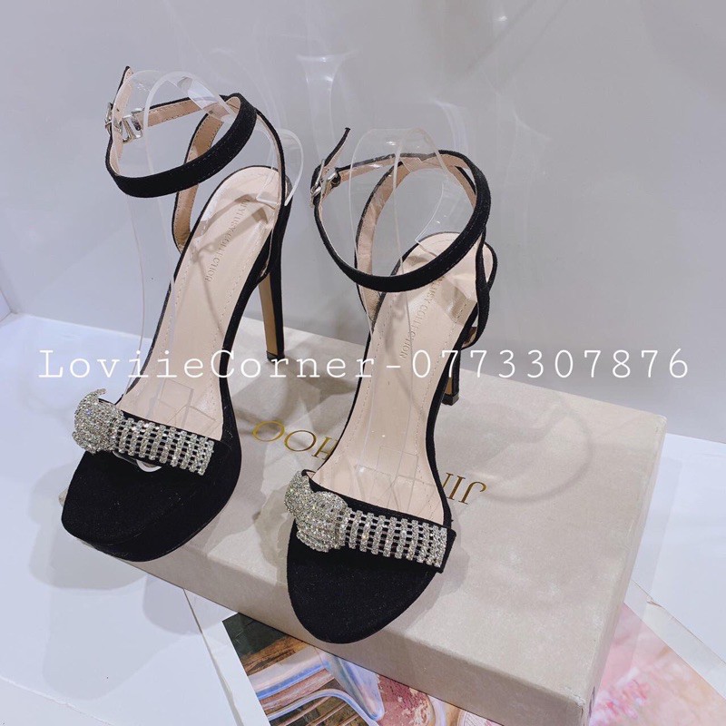 LOVIIECORNER- GIÀY SANDAL CAO GÓT QUAI MẢNH GÓT NHỌN 10CM QUAI NGANG - SANDAL CAO GÓT 10 PHÂN QUAI MẢNH ĐÍNH ĐÁ G201070