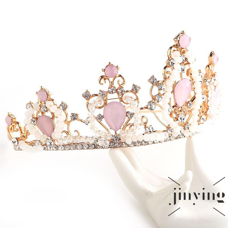 GETNOIVAS Băng đô vương miện đính đá thời trang cho bé gái