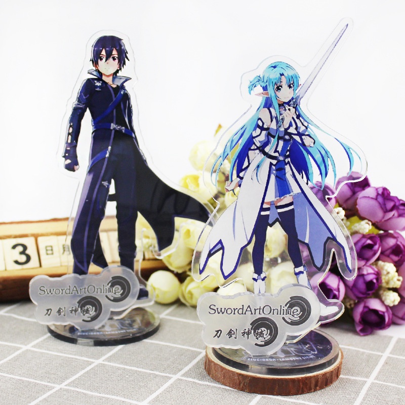 Mô hình nhân vật Kirigaya Kazuto Yuuki Asuna Anime Sword Art Online cao 15cm