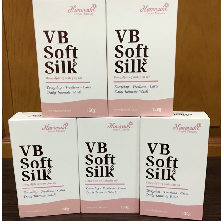 Combo 02 Dung Dịch Vệ Sinh Hanayuki VB Soft &amp; Silk 150gr Phiên Bản Màu Hồng Cao Cấp