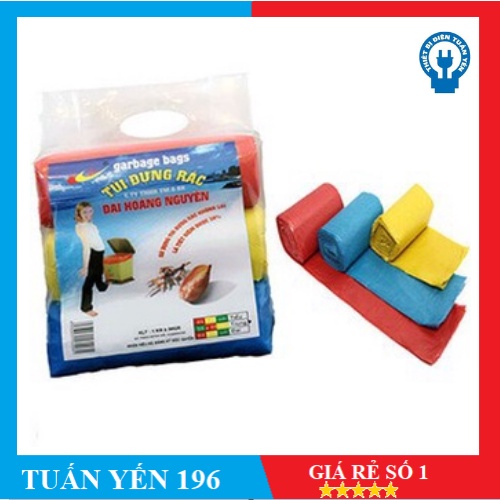 Túi đựng rác Đại Hoàng Nguyên ( 1 kg 3 cuộn ) Hàng Loại 1 (size đại/size trung /size tiểu)