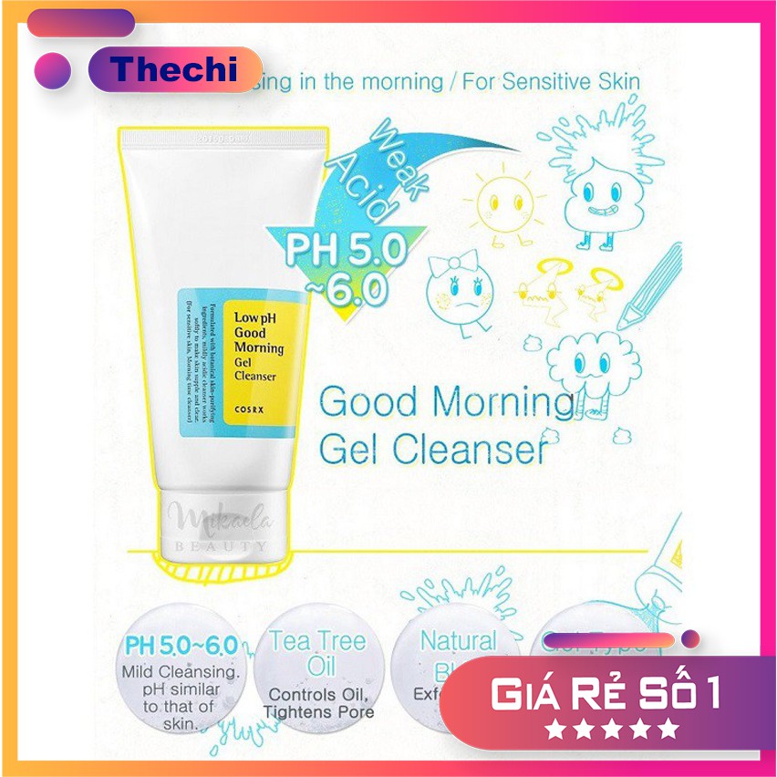 Sữa rửa mặt dịu nhẹ Cosrx Low Ph Good Morning Gel Cleanser Phù hợp với mọi loại da | BigBuy360 - bigbuy360.vn