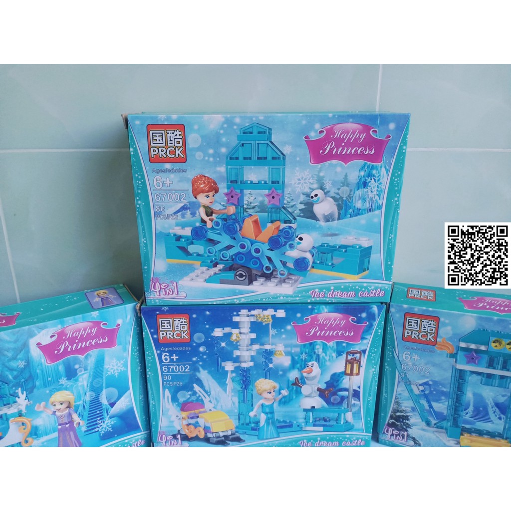 430 Bộ 4 nhân vật LEGO CÔNG CHÚA ELSA NỮ HOÀNG BĂNG GIÁ DISNEY BỘ LẮP RÁP LÂU ĐÀI TUYẾT