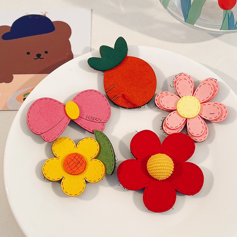 Kẹp Tóc Khóa Dán Không Đau Kiểu Hàn Quốc Dễ Thương Cho Bé