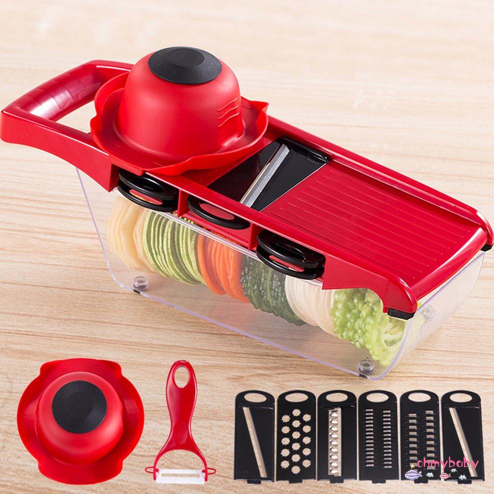 Máy cắt rau củ quả Mandoline Slicer với Lưỡi thép không gỉ Máy gọt khoai tây [8/17]