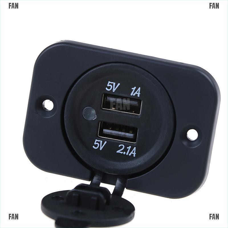 Củ Sạc Trên Ô Tô 2 Cổng Usb 1a &amp; 2.1a 12v