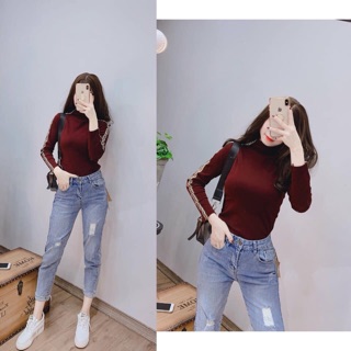 áo len cổ 3 phân