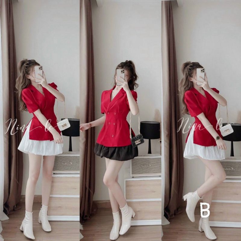 ĐẦM XẾP LY HÔNG TAY PHỒNG