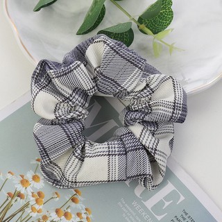 Buộc tóc Scrunchies kẻ tiểu thư