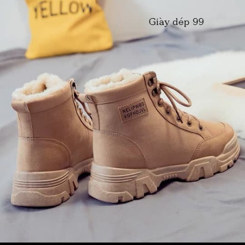 Boot nữ - giầy bốt nữ cao cổ phong cách hàn quốc lót nỉ bên trong hàng quảng châu cao cấp hot trend năm 2021 | BigBuy360 - bigbuy360.vn