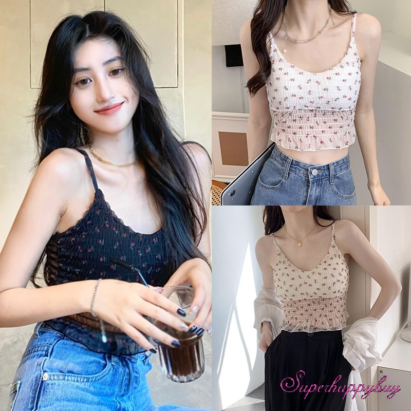 Áo Ống Phối Ren Hoa Có Đệm Ngực Sau Lưng Xinh Xắn
