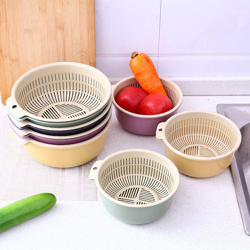LEISURE Rổ Đựng Rau Củ Quả 2 Trong 1 Tiện Lợi Dành Cho Nhà Bếp
