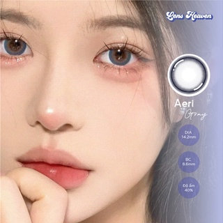 Kính áp tròng 0 ĐỘ màu Xám mix xanh Cao cấp - Aeri Gray by Lens Heaven