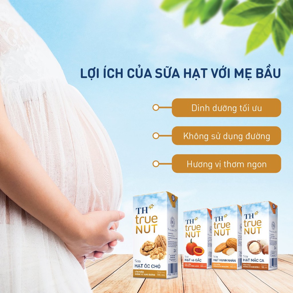 thùng sữa TH True Hạt 180ml, đủ loại