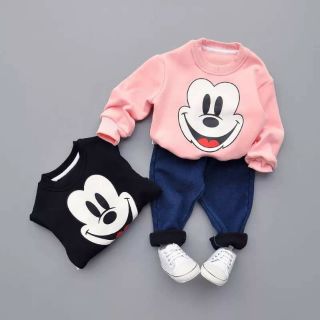 Áo micky cho bé có ảnh thật phía sau
