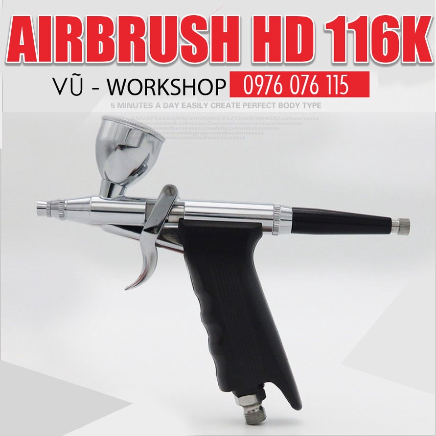 Súng sơn mô hình tay cầm Airbrush HD-116AK - Bút vẽ mỹ thuật HD116AK - 116A