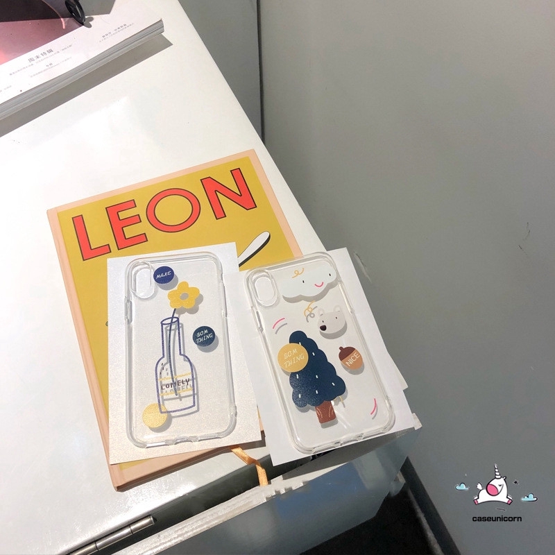 Ốp điện thoại TPU mềm màu trong suốt họa tiết tối giản cho iPhone 6 6s 7 8 Plus 11 Pro Max XR X XS MAX | BigBuy360 - bigbuy360.vn