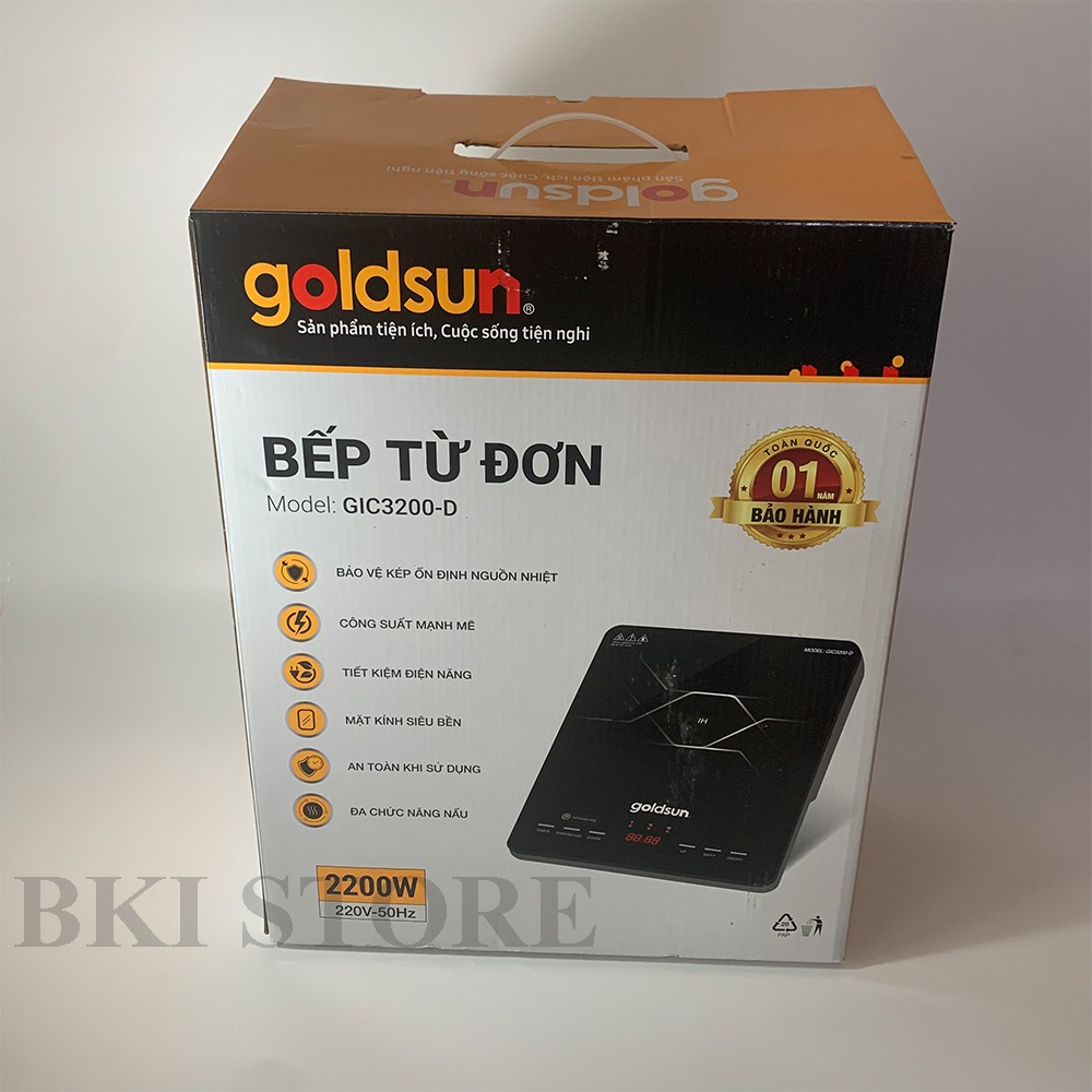 Bếp Từ Cảm Ứng Đa Chức Năng GOLDSUN, Bếp điện từ đơn Goldsun GIC3200-D